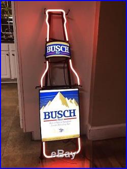 Vintage Mt Vernon Busch Neon Beer Sign! Bar, Man Cave, Game Room! 42 Tall