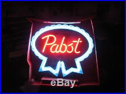 Vintage NOS Pabst Blue Ribbon Beer Neon Window Sign 1983 New In Box Rare