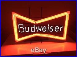 Vintage Neon Budweiser Bow tie Sign