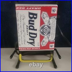 Vintage Neon Budweiser Sign Rare Bud Dry Tested 20 By 7