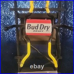 Vintage Neon Budweiser Sign Rare Bud Dry Tested 20 By 7
