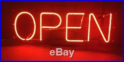Vintage Neon Business OPEN Sign, Working Good Needs Cleaning Made In USA 1970s