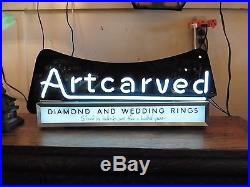 Vintage Neon Diamond and Wedding ring advertising sign