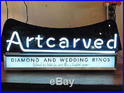 Vintage Neon Diamond and Wedding ring advertising sign