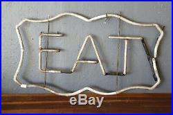 Vintage Neon EAT Sign Art Deco for Parts Repair Ice cream Restaurant Bar Candy