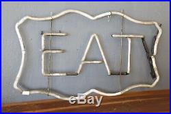 Vintage Neon EAT Sign Art Deco for Parts Repair Ice cream Restaurant Bar Candy