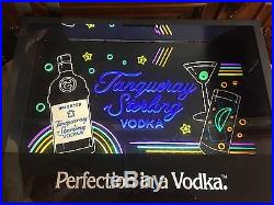 Vintage Neon Garage Vodka Tanqueray Sign ManCave Bar Gift Retro Mad Men