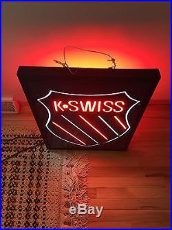 Vintage Neon K Swiss Sign