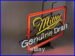 Vintage Neon Miller Beer Genuine Draft Neon Sign Vintage Real Neon