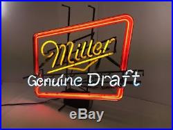 Vintage Neon Miller Beer Genuine Draft Neon Sign Vintage Real Neon
