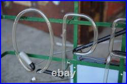 Vintage Neon Sign STORE DISPLAY hanging OPEN Sign GREEN METAL FRAME old Vintage Neon Sign STORE DISPLAY hanging OPEN Sign GREEN METAL FRAME old