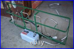 Vintage Neon Sign STORE DISPLAY hanging OPEN Sign GREEN METAL FRAME old Vintage Neon Sign STORE DISPLAY hanging OPEN Sign GREEN METAL FRAME old