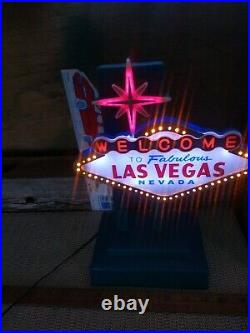 Vintage Neon Welcome To Fabulous Las Vegas Nevada Miniature Sign Vintage Neon Welcome To Fabulous Las Vegas Nevada Miniature Sign