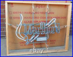 Vintage New-Open-Box 10980-1 MARLBORO CIGARETTE Neon Sign Glass Replacment