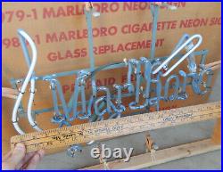 Vintage New-Open-Box 10980-1 MARLBORO CIGARETTE Neon Sign Glass Replacment