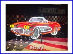 Vintage Old Car 32x14 Neon Sign Light Lamp With Dimmer