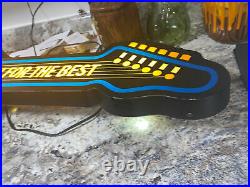 Vintage Old Style Beer Guitar Neon Light Sign 44 inch Long (8168)