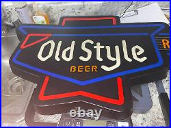 Vintage Old Style Beer Guitar Neon Light Sign 44 inch Long (8168)