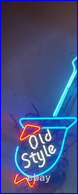 Vintage Old Style Beer Neon Sign Bar Light Works Great Chicago