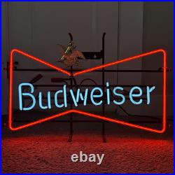 Vintage Original Budweiser Neon Sign Bow Tie 29x19