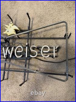 Vintage Original Budweiser Neon Sign Bow Tie 29x19