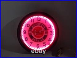 Vintage Original Buick Service Neon lighted Advertising Sign Clock