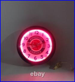 Vintage Original Buick Service Neon lighted Advertising Sign Clock