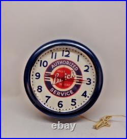 Vintage Original Buick Service Neon lighted Advertising Sign Clock