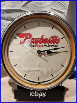 Vintage Original Raybestos The Best in Brakes 16 Neon Ring Clock