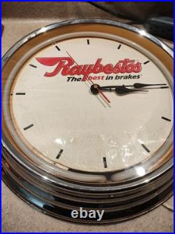 Vintage Original Raybestos The Best in Brakes 16 Neon Ring Clock