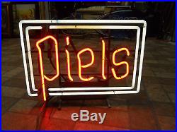 Vintage PIELS Beer Neon Sign Red/ White-20x16 inches-Excellent Condition