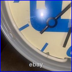 Vintage PPG Paints Advertising Neon Light Up Wall Clock 16 Read Description
