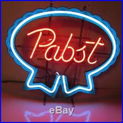 Vintage Pabst Blue Ribbon Beer Neon Sign Mercury Gas Red Advertising 1950's