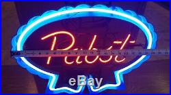 Vintage Pabst Neon Light Beer Sign Perfect For Man Cave Garage On Stand Or Hang