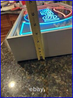 Vintage Pepsi Logo Advertisement Lighted Sign Faux Neon Light Wall Mounts
