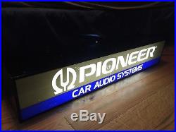 Vintage Pioneer Car Audio Neon Metal Sign Made In The Usa