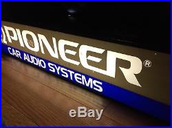 Vintage Pioneer Car Audio Neon Metal Sign Made In The Usa