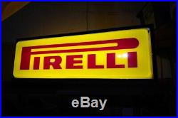 Vintage Pirelli Tire Lighted Advertising Neon Shop Sign Light