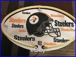 Vintage Pittsburgh Steelers Neon Sign Brand New Rare Bar Man Cave Light Up