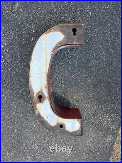 Vintage Porcelain Letter C Neon Sign