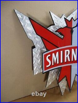 Vintage RARE Smirnoff Vodka EAGLE LOGO Neon Lighted Bar Sign 31 x 24