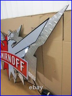 Vintage RARE Smirnoff Vodka EAGLE LOGO Neon Lighted Bar Sign 31 x 24