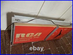 Vintage RCA Hanging Lighted Sign Clock 25×10×4 See VIDEO