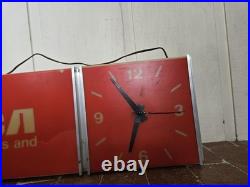 Vintage RCA Hanging Lighted Sign Clock 25×10×4 See VIDEO