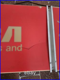 Vintage RCA Hanging Lighted Sign Clock 25×10×4 See VIDEO