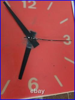 Vintage RCA Hanging Lighted Sign Clock 25×10×4 See VIDEO