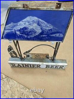 Vintage Rainier Beer Neon Lighted Bar Sign Working Franceformer 9020-F RARE Vintage Rainier Beer Neon Lighted Bar Sign Working Franceformer 9020-F RARE