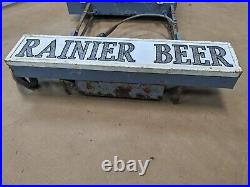 Vintage Rainier Beer Neon Lighted Bar Sign Working Franceformer 9020-F RARE Vintage Rainier Beer Neon Lighted Bar Sign Working Franceformer 9020-F RARE
