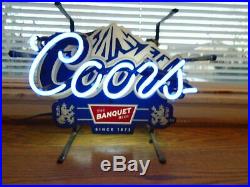 Vintage Rare Coors Banquet Beer Neon Signlighted14 X 11tavernbar Signcave
