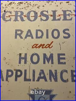 Vintage Rare Crosley Radios And Home Appliances Sign Believe Came Out Of A Neon